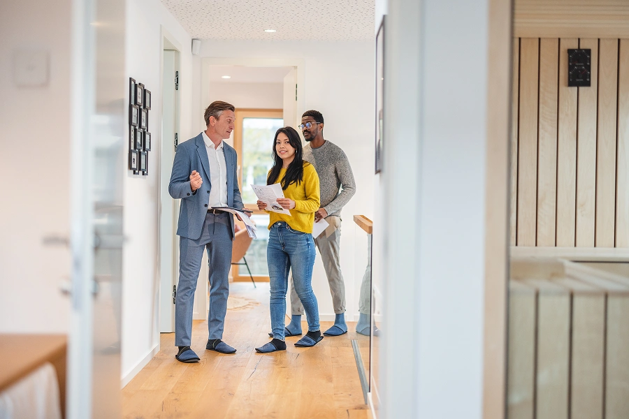 Couple viewing potential new home